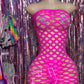 Dress - Pink, Fully Stoned - Fishnet Two piece set